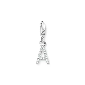 Charm Pendant letter A silver