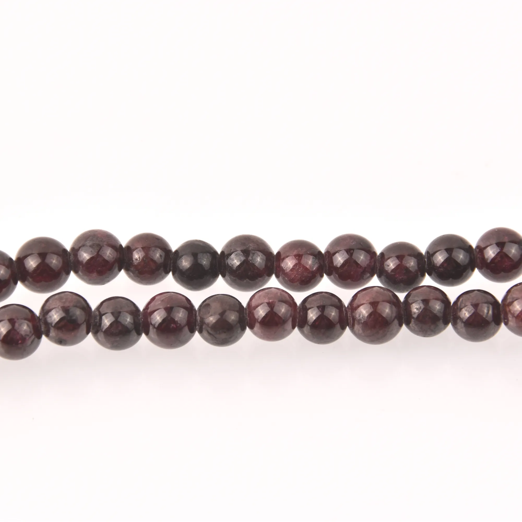 Dark Garnet Half Strand, Large Hole 8mm Round Gemstone Beads, 8 long gem0827