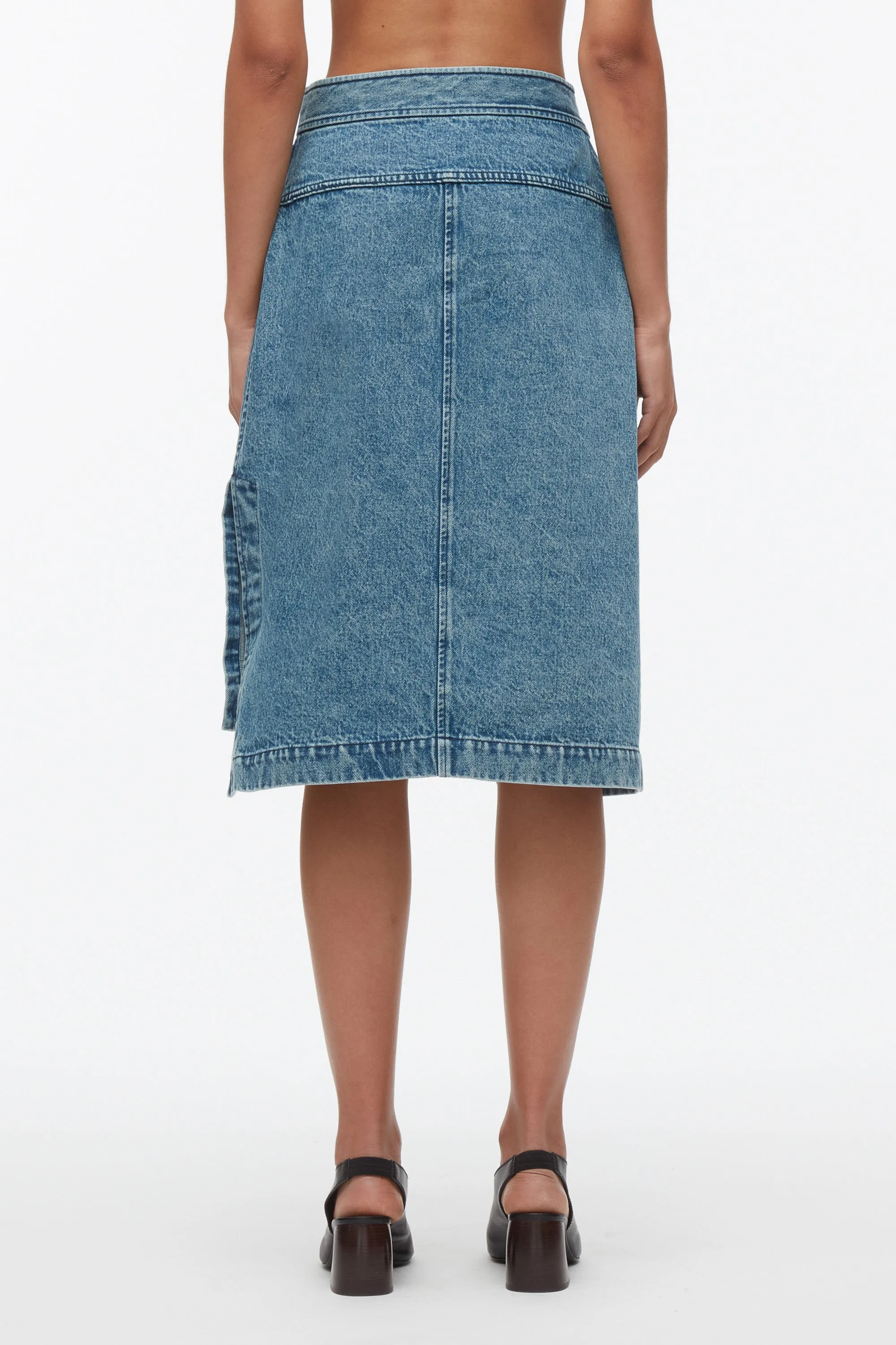 Denim Wrap Skirt