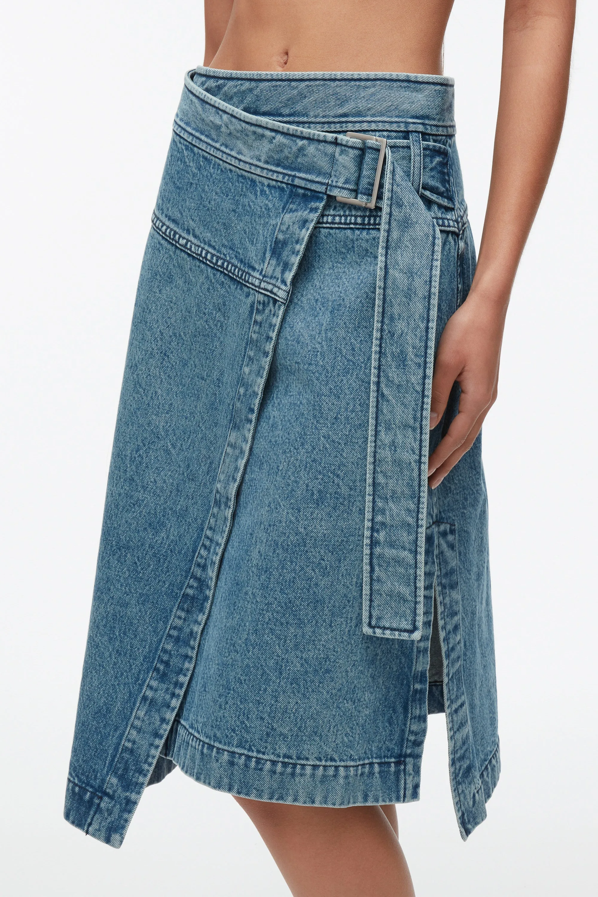 Denim Wrap Skirt