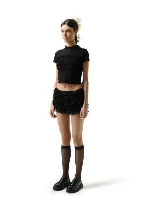 Dilly Frill Shorts in Black