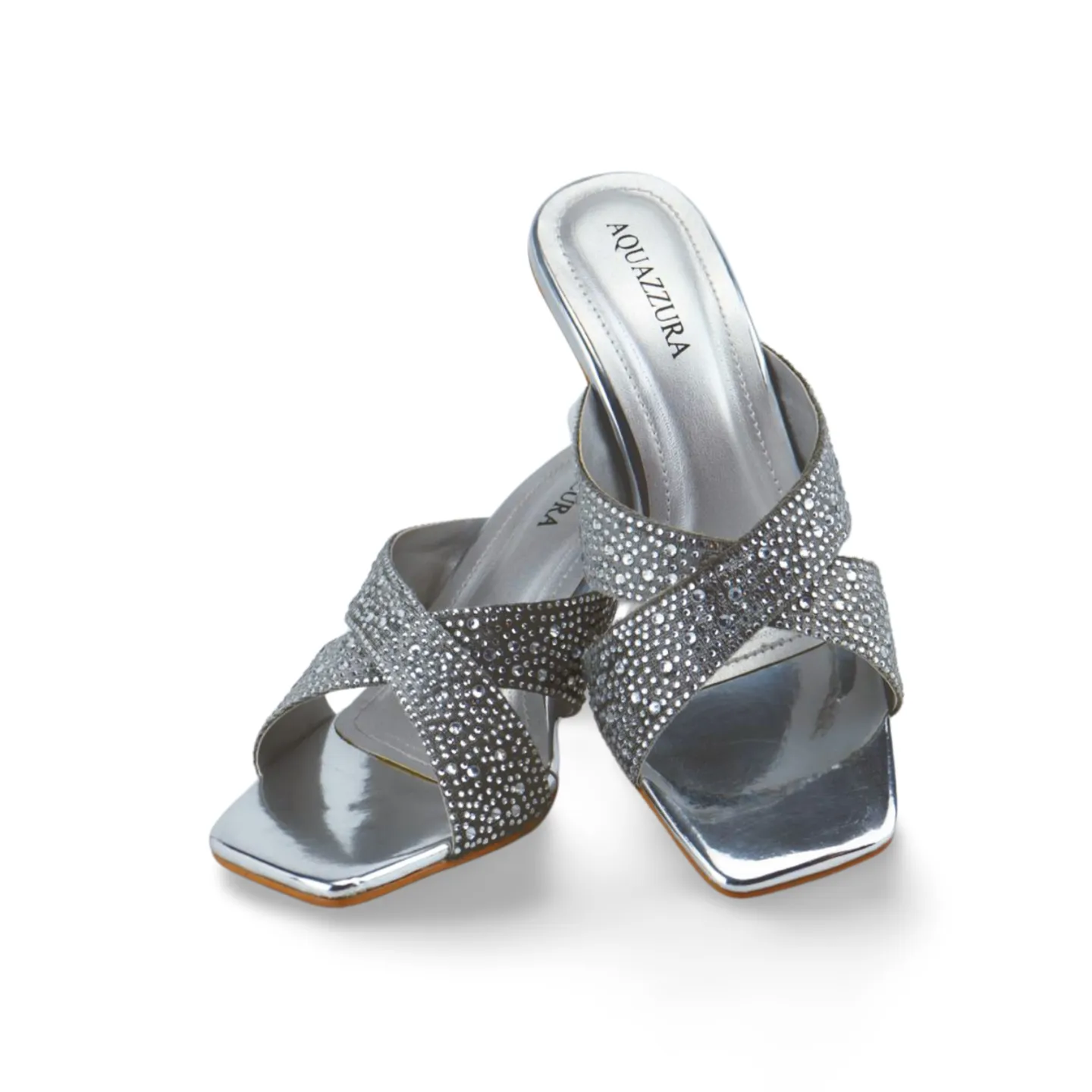 Elegant Women's Velvet Sandals with Clear Heels and Rhinestone Embolishment