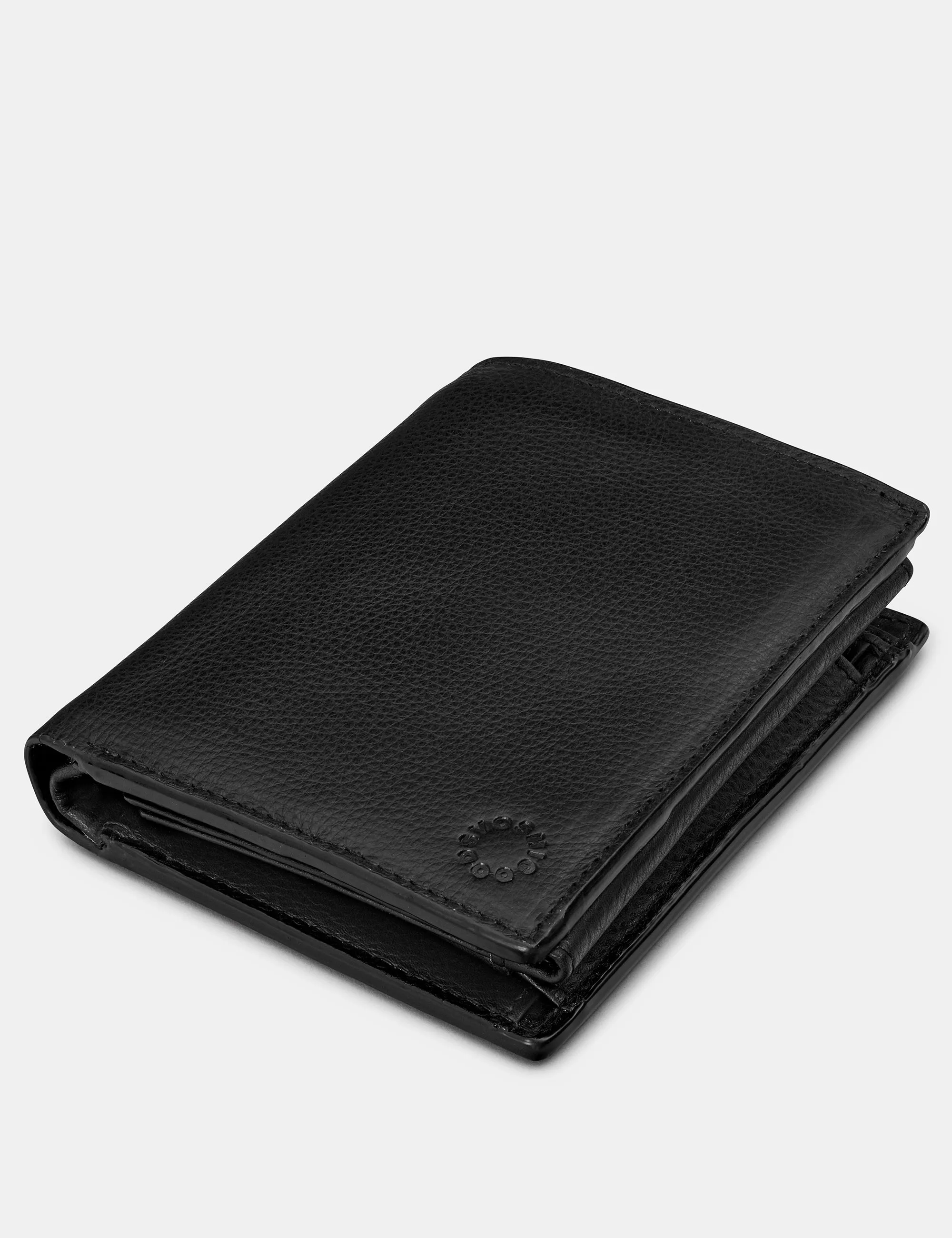 Extra Capacity Traditional Black Leather Wallet