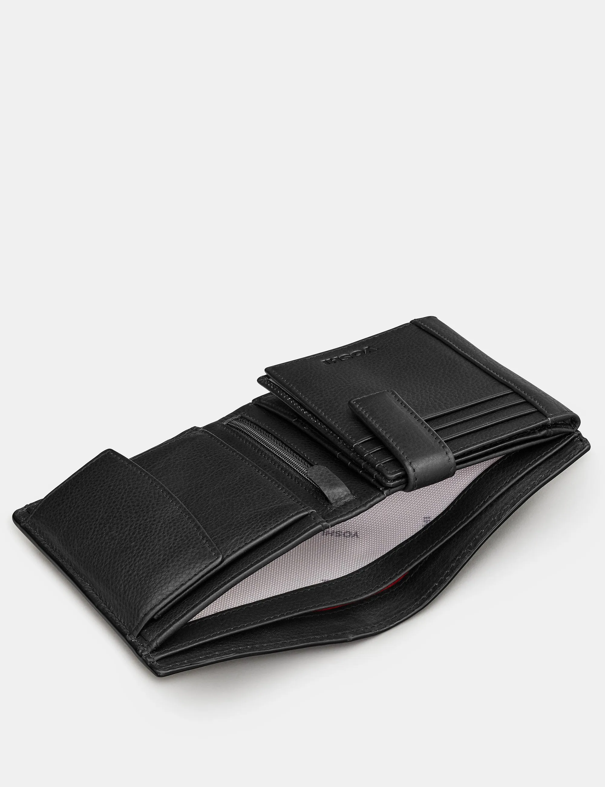 Extra Capacity Traditional Black Leather Wallet