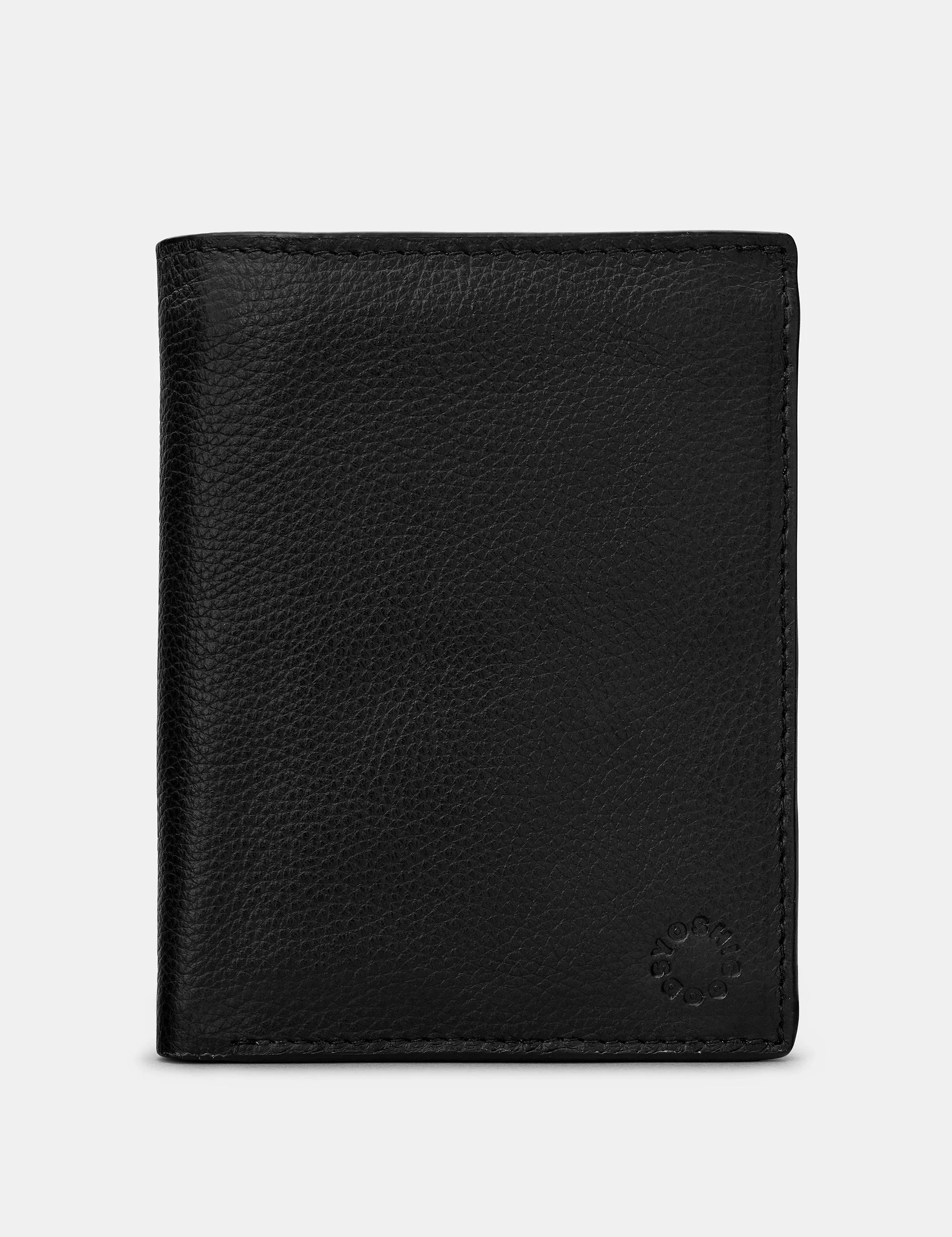 Extra Capacity Traditional Black Leather Wallet