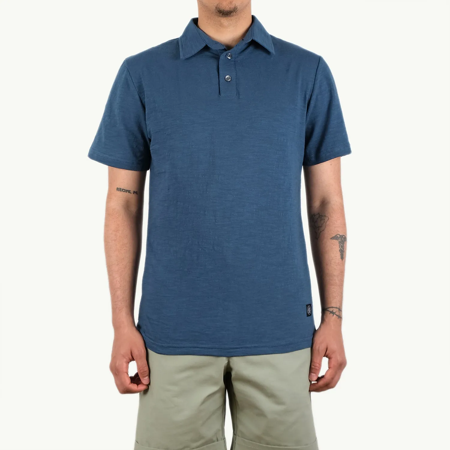 Faded Indigo Slub S/S Polo