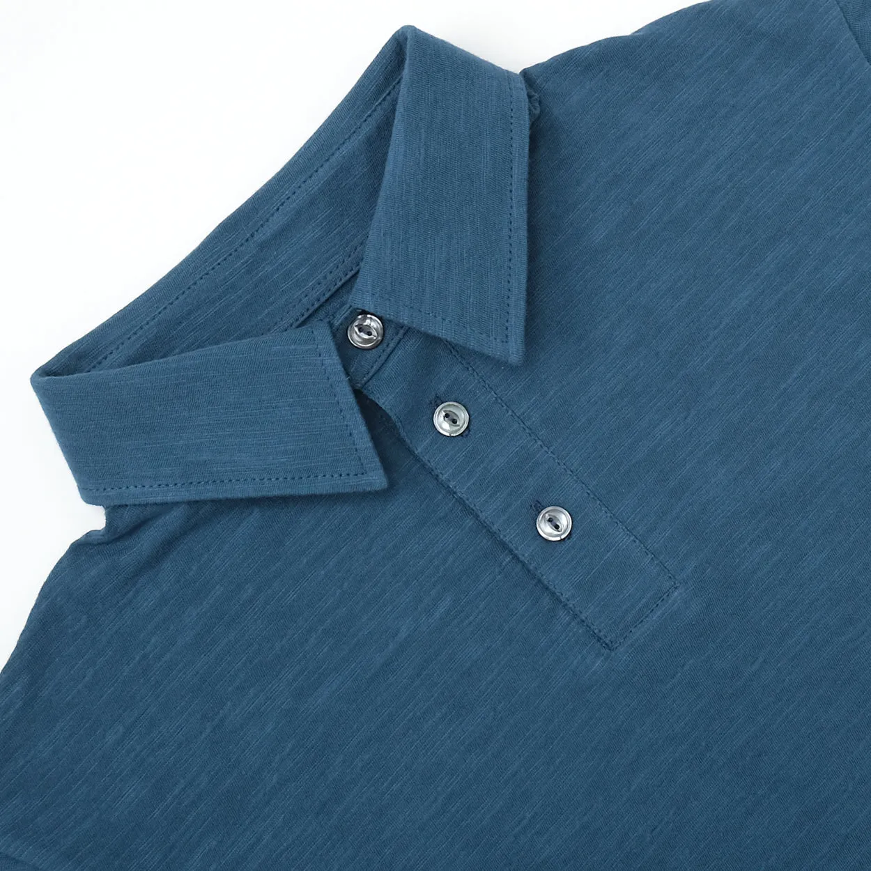 Faded Indigo Slub S/S Polo