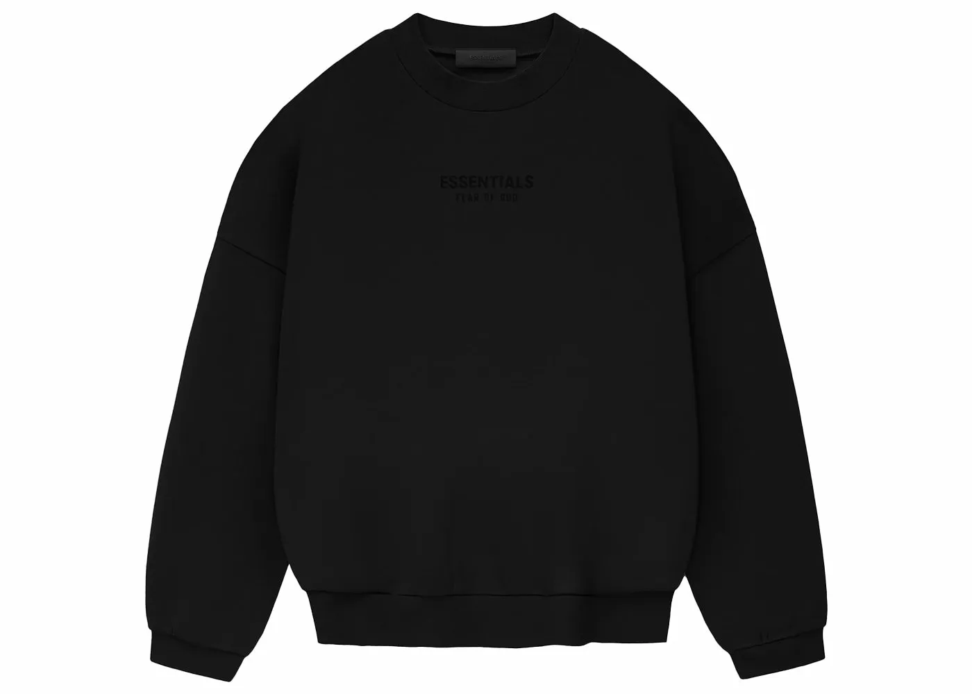 FEAR OF GOD ESSENTIALS CREWNECK JET BLACK