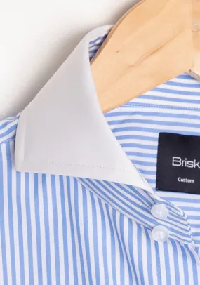 FINE BLUE ITALIAN STRIPES SHIRT