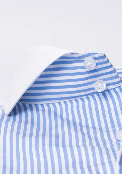 FINE BLUE ITALIAN STRIPES SHIRT