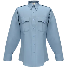 Flying Cross Command Long Sleeve Shirt w/ Zipper & Convertible Sport Collar - Brilliant Blue