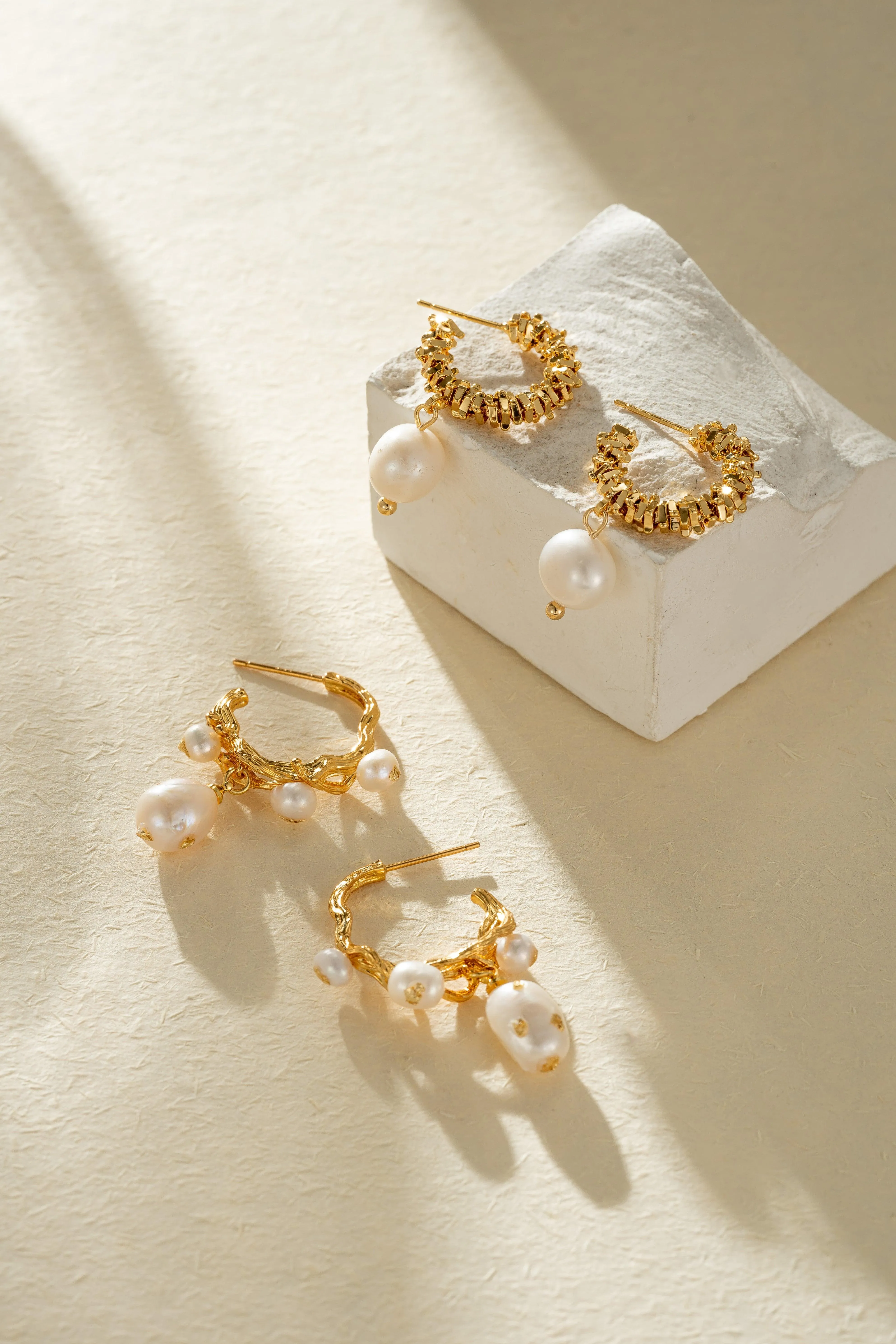 Gaia Pearl Drop Earrings