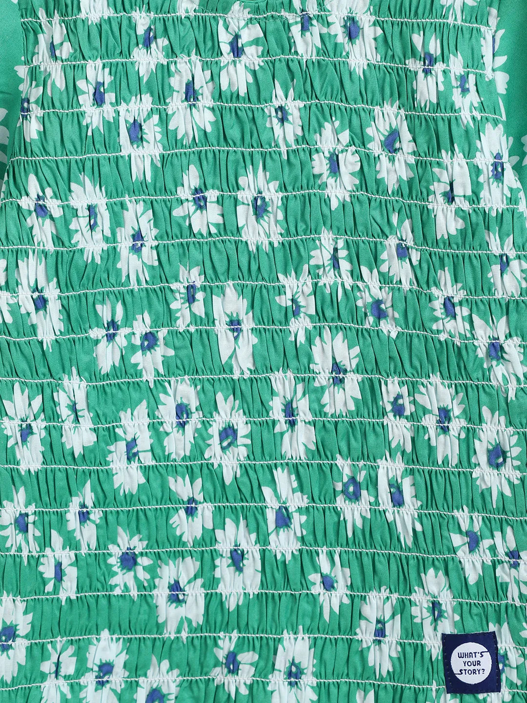 Girls Green Printed Top