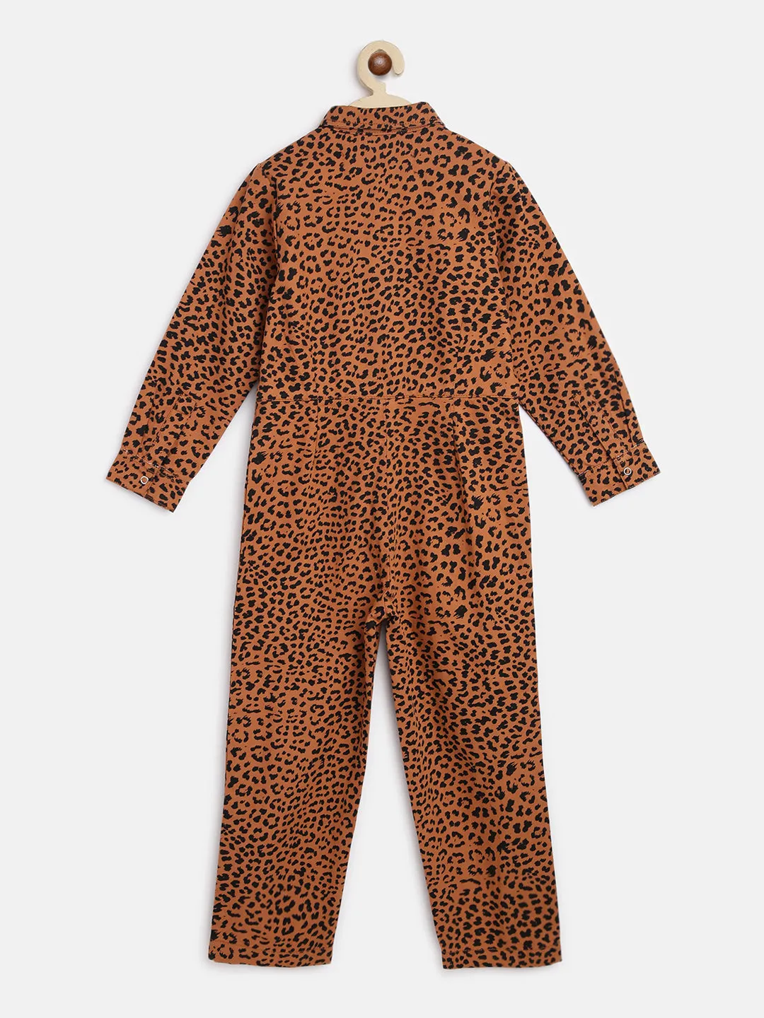 Girls Rust Printed Jump Suit