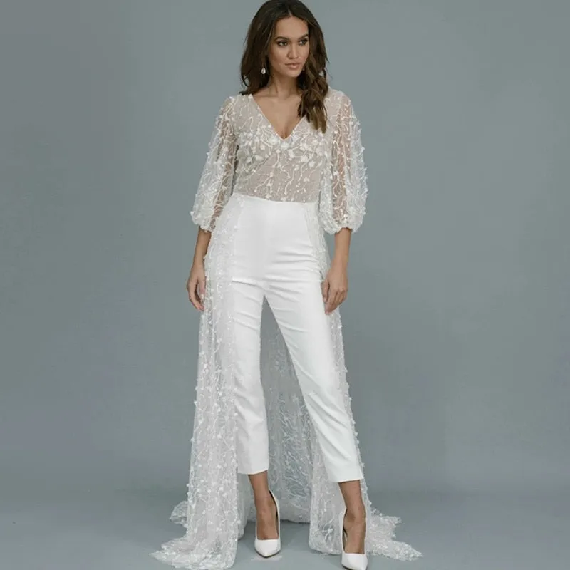 Glamorous Lace Wedding Jumpsuit