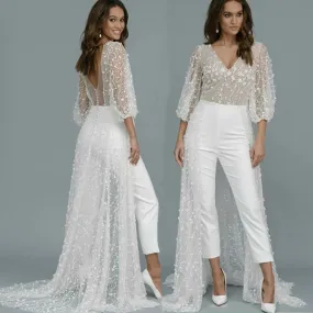 Glamorous Lace Wedding Jumpsuit