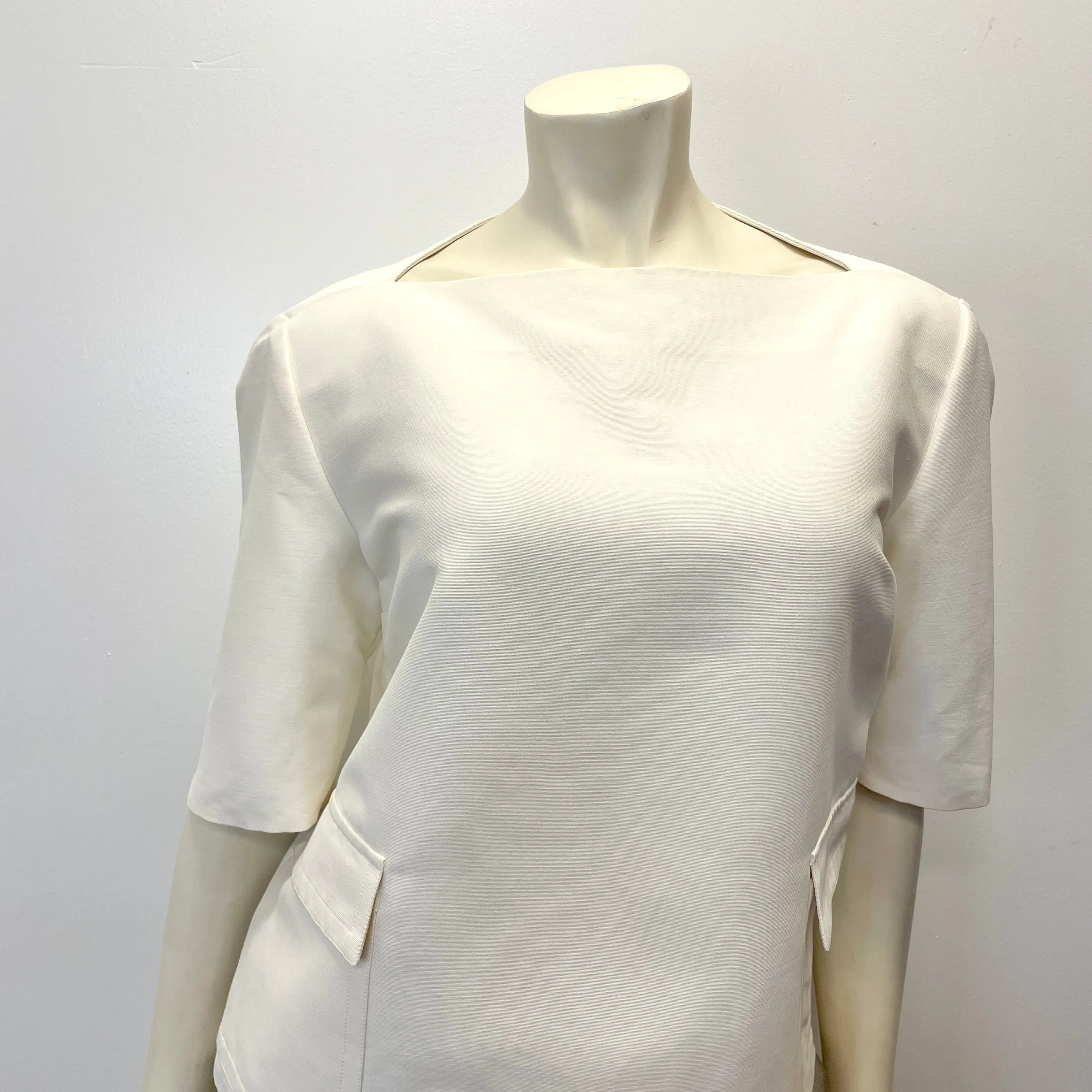 Gucci Vintage Designer Boat Neck Structured Top Made in Italy