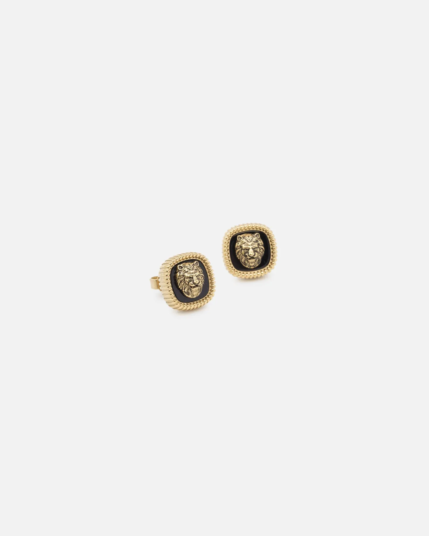 Guess Mainline Lion King 13mm Earrings Yellow Gold