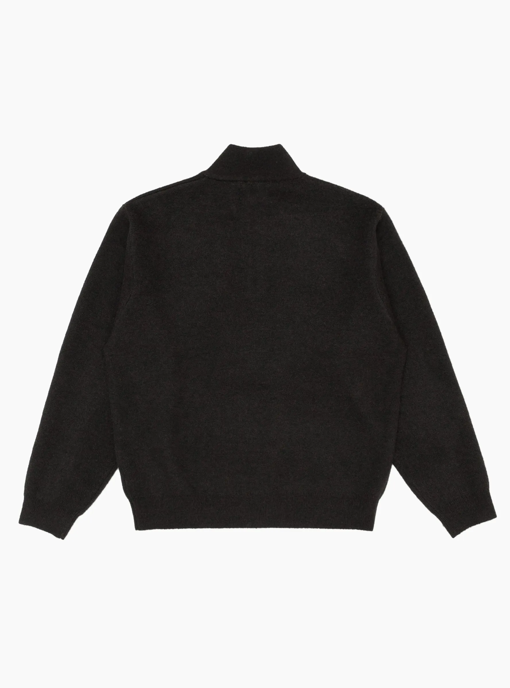 Half Zip Mock Neck Sweater Black