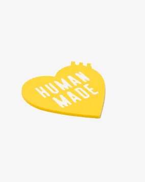 Heart Rubber Coaster Yellow