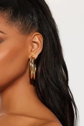 Intertwist Hoop Earrings - Gold