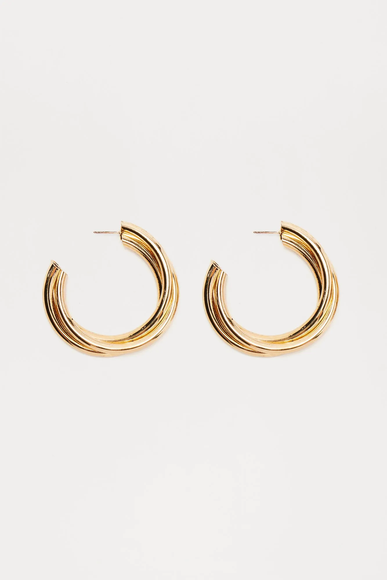 Intertwist Hoop Earrings - Gold