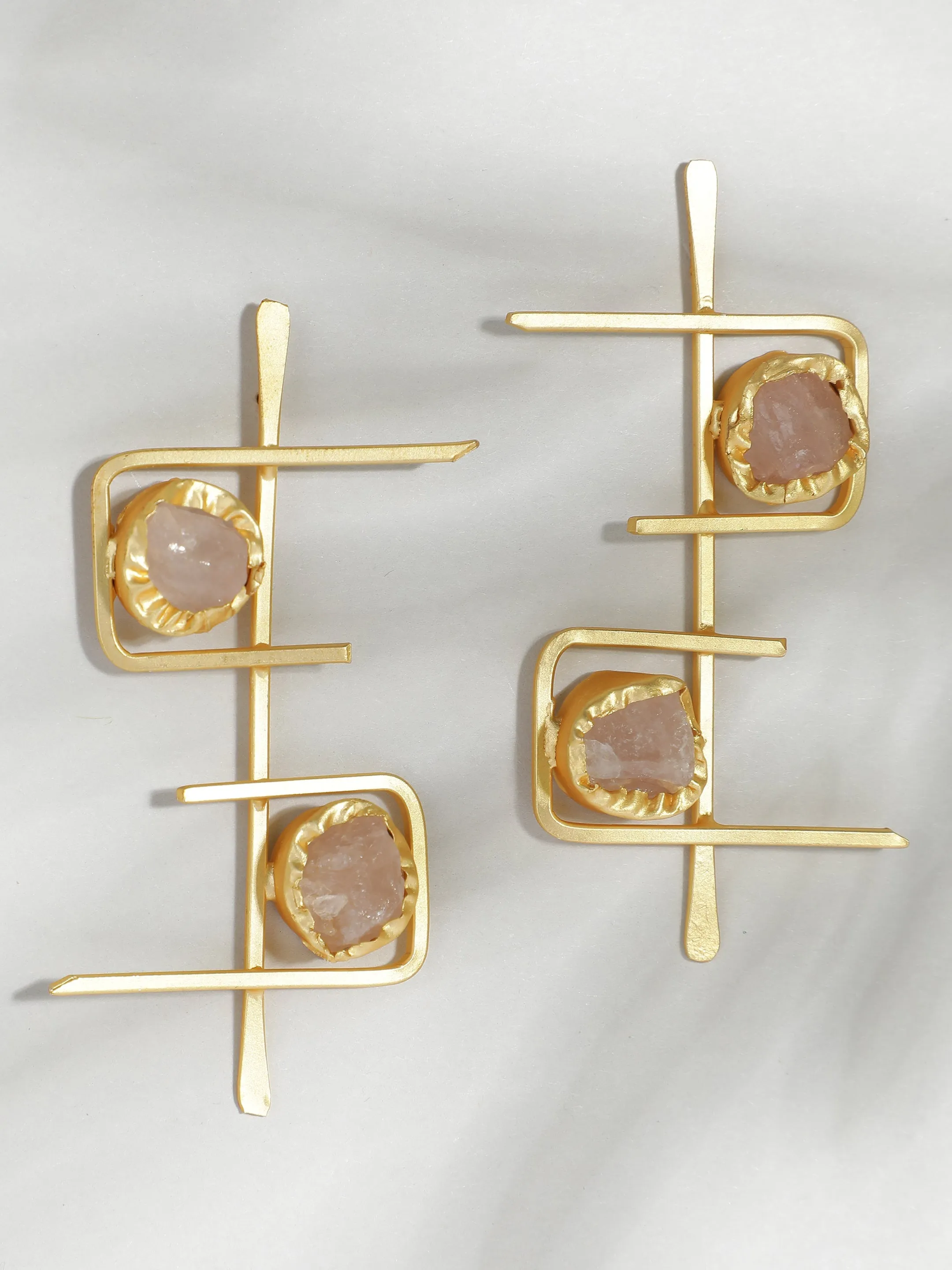 Ishin Gold Plated Fancy Stone Stud