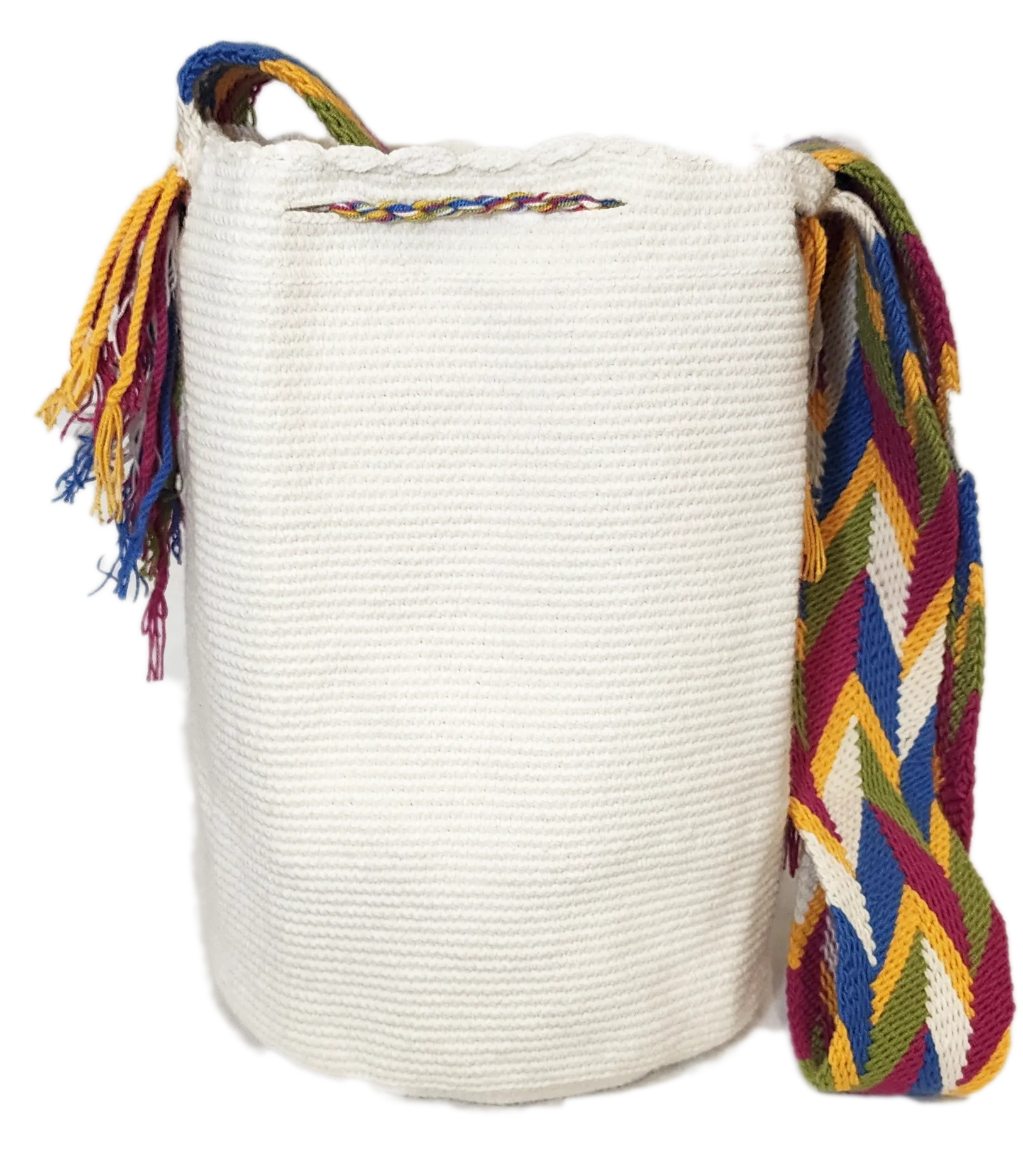 Lillian Unicolor Large Handmade Wayuu Mochila Bag