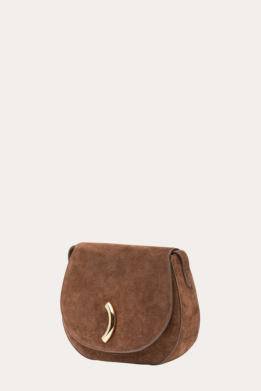 Maccheroni Saddle Bag Chestnut Suede - 30% off