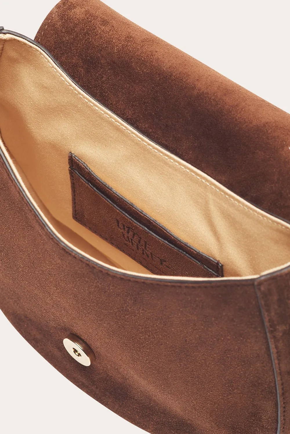 Maccheroni Saddle Bag Chestnut Suede - 30% off