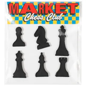 Market Chess Club Pieces "Black"