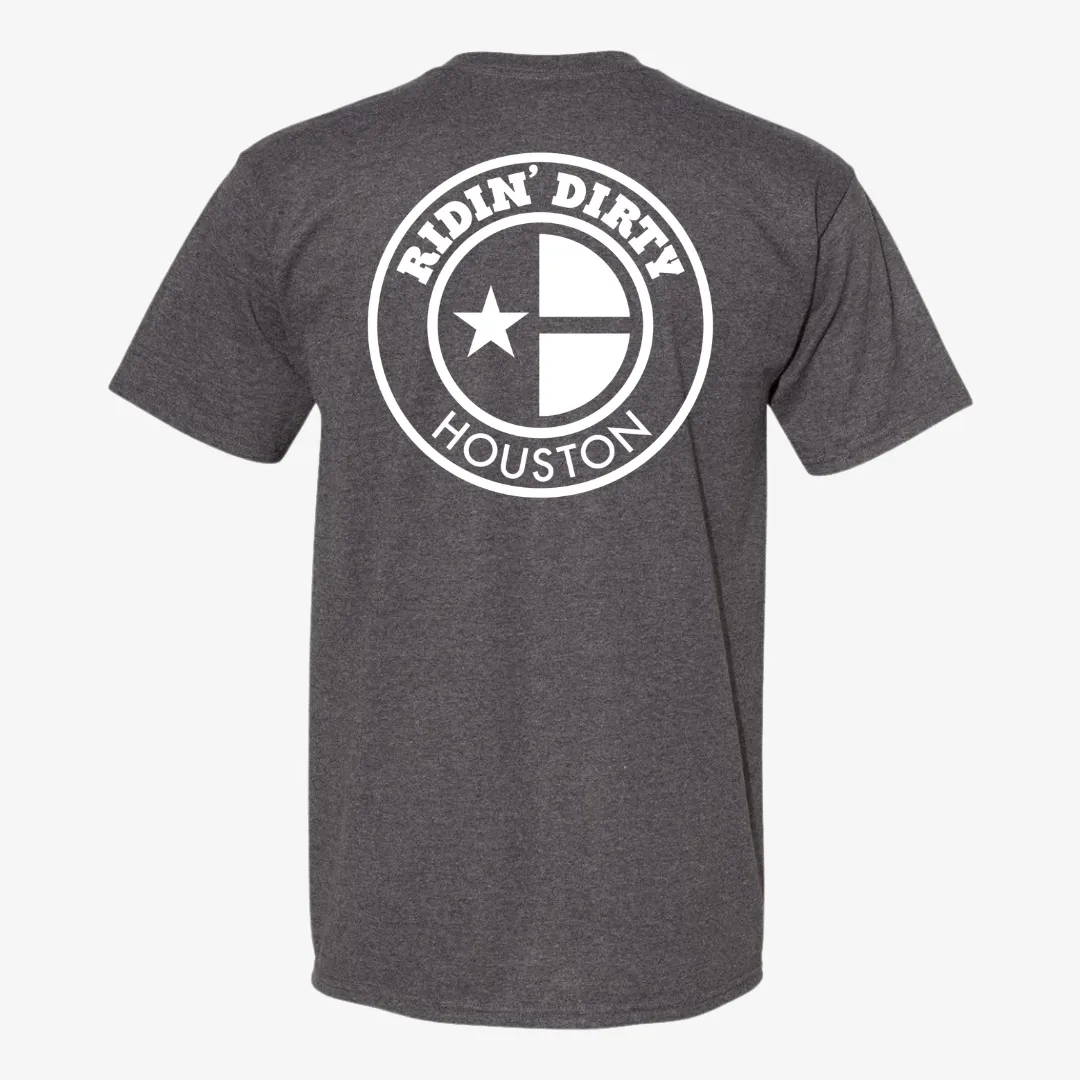 mens ridin' dirty og logo s/s tee (heather charcoal)