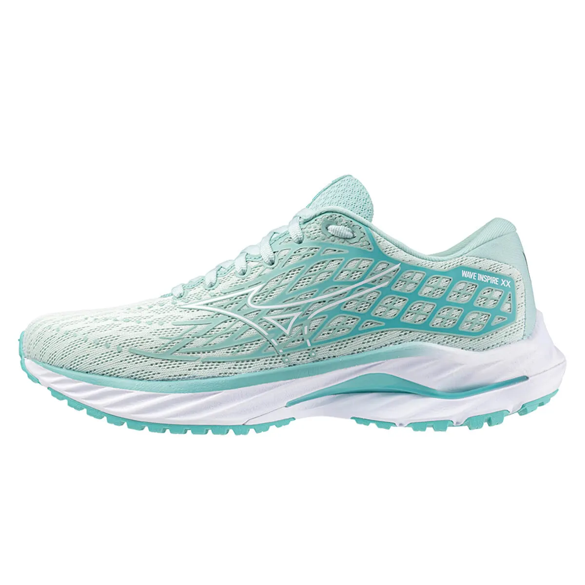 Mizuno Wave Inspire 20 Womens | Eggshell Blue/white/blue Turqu