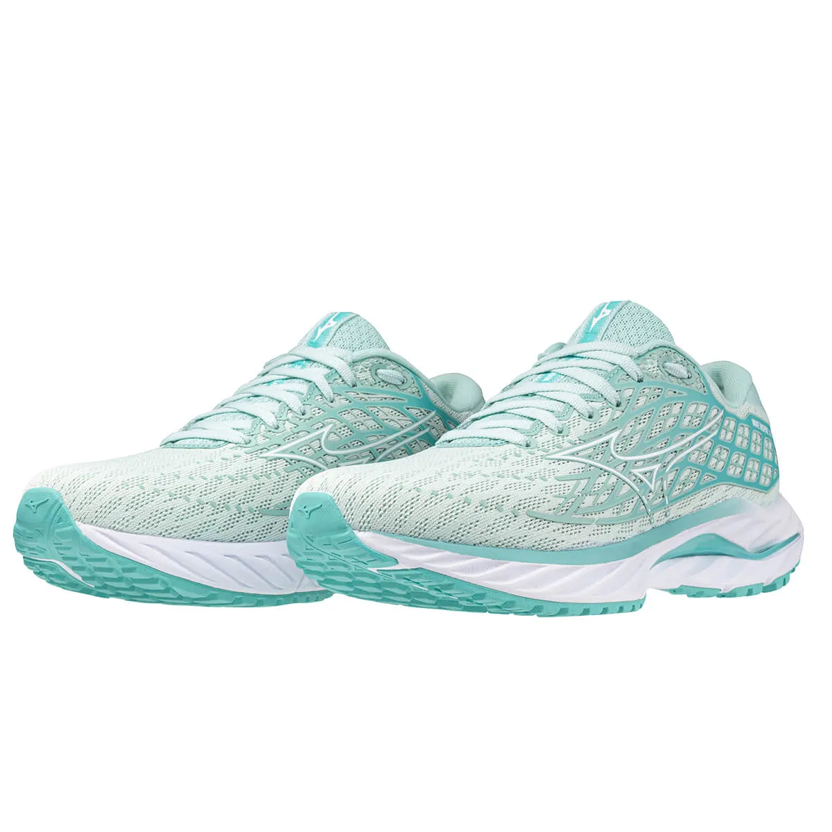 Mizuno Wave Inspire 20 Womens | Eggshell Blue/white/blue Turqu