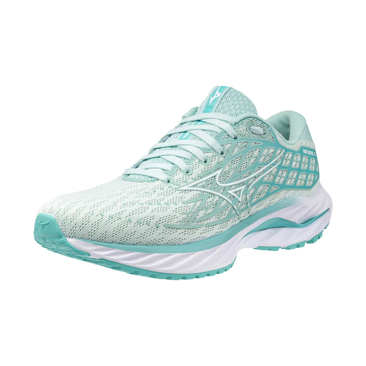 Mizuno Wave Inspire 20 Womens | Eggshell Blue/white/blue Turqu