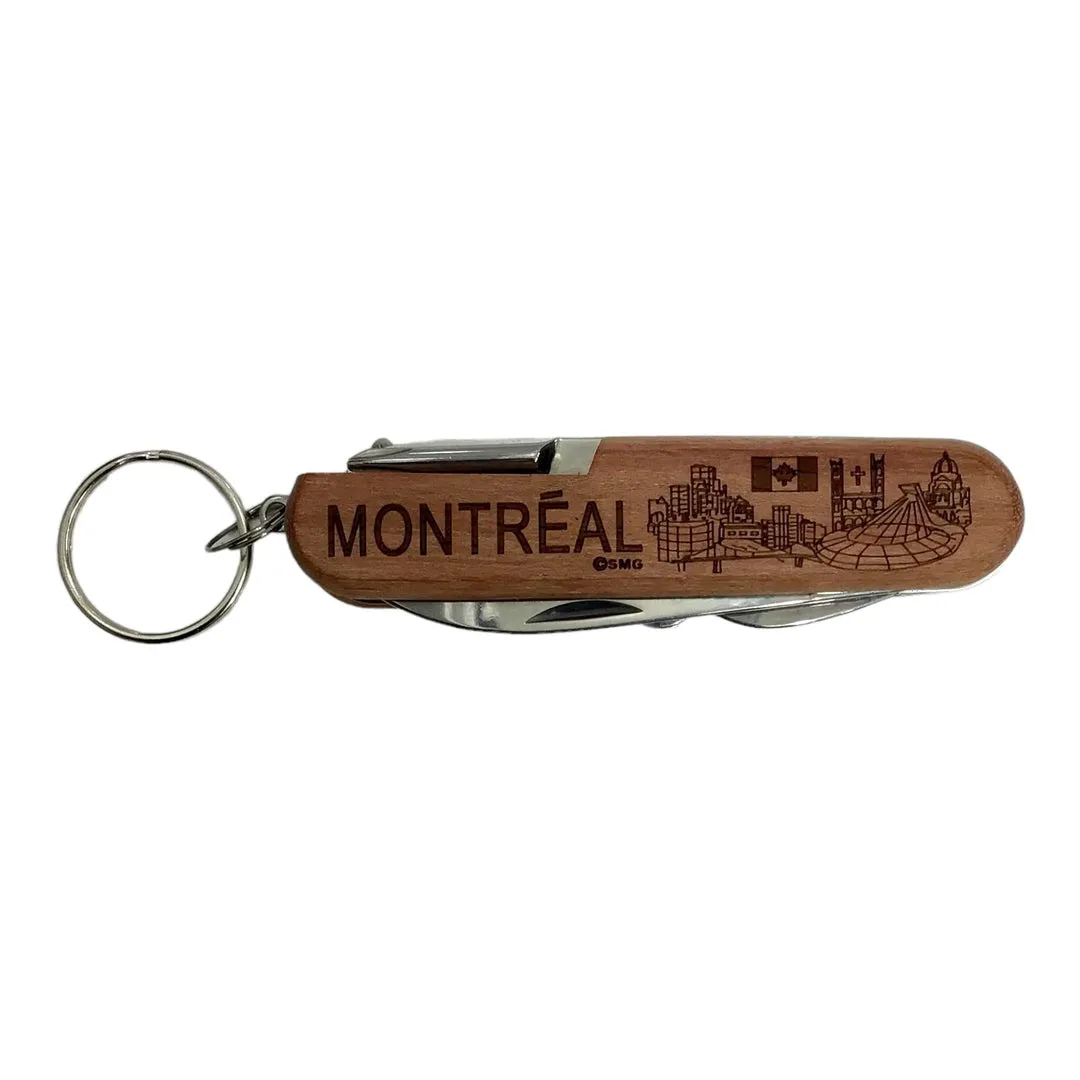 Montreal 9 in 1 wood   Key Ring