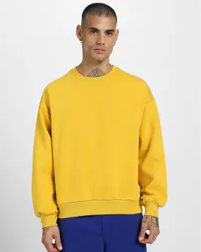 Mustard Plain Oversized Sweatshirt