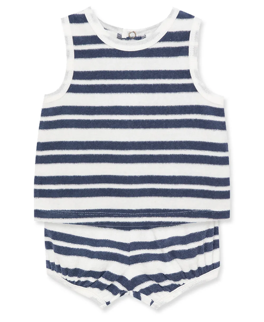 Navy Stripe 2Pc Set