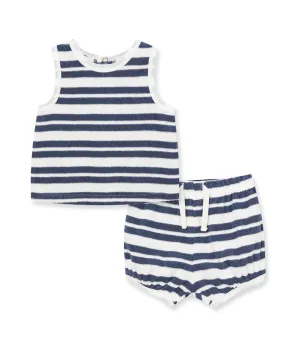 Navy Stripe 2Pc Set