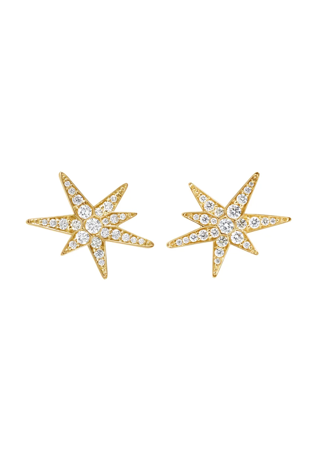 Ole Lynggaard 18KYG Funky Stars Diamond Earrings | Small