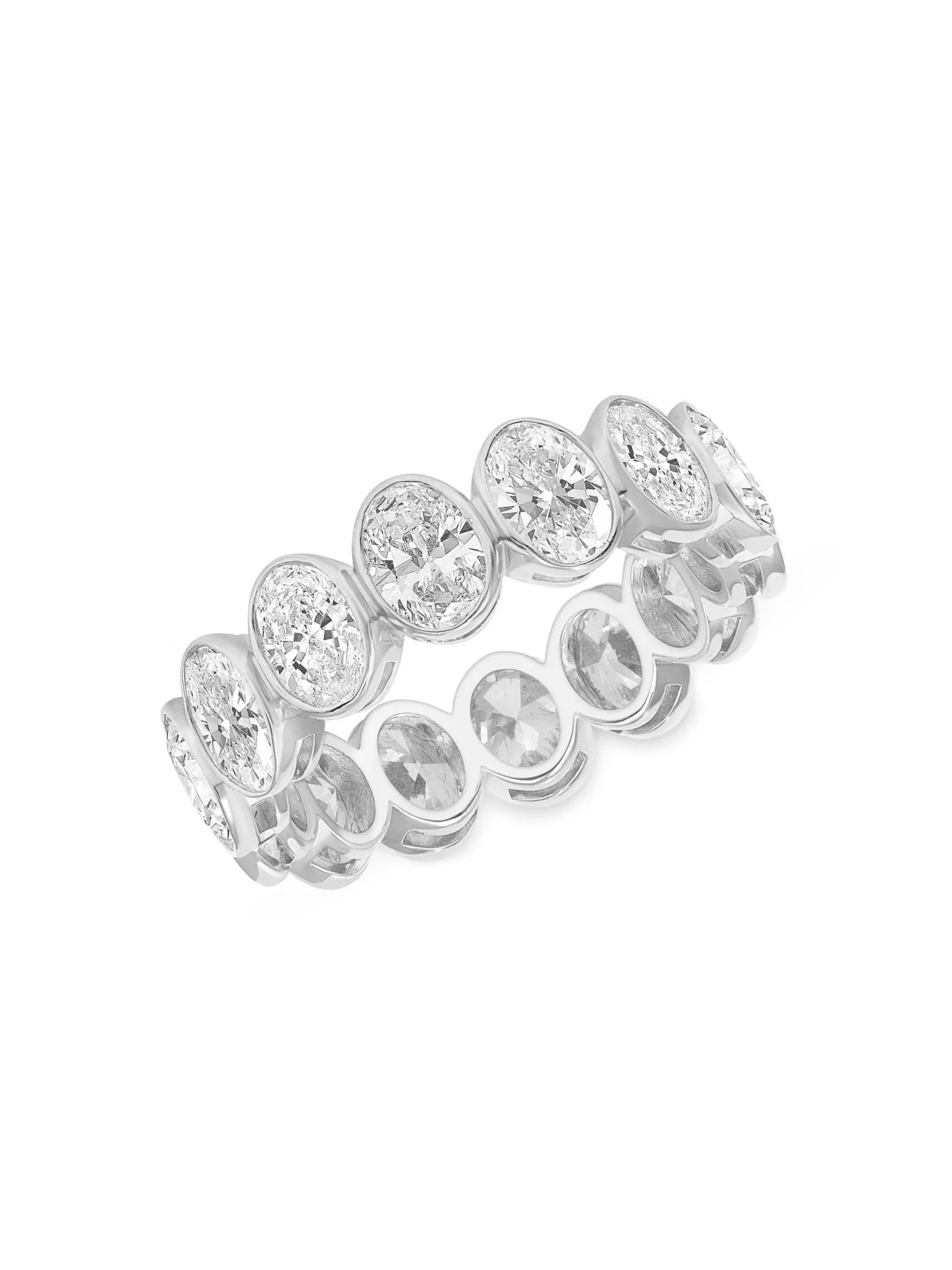 Oval Bezel Eternity Band 14K