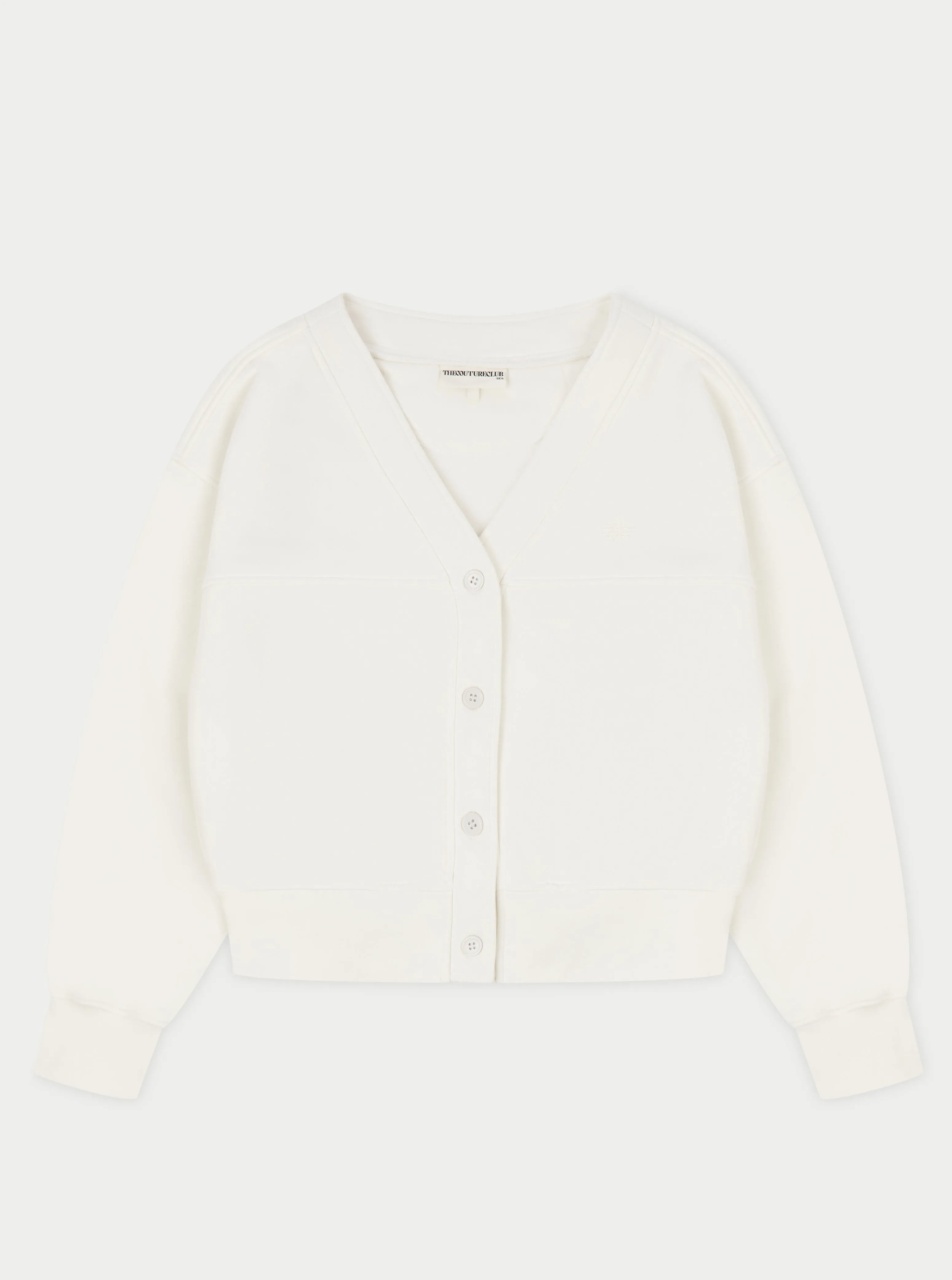 OVERSIZED JERSEY CARDIGAN - OFF WHITE