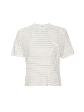 POCKET CREW TEE (BLUSH STRIPE) - FRAME