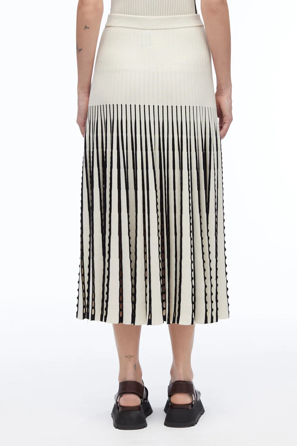 Pointelle Rib Midi Skirt