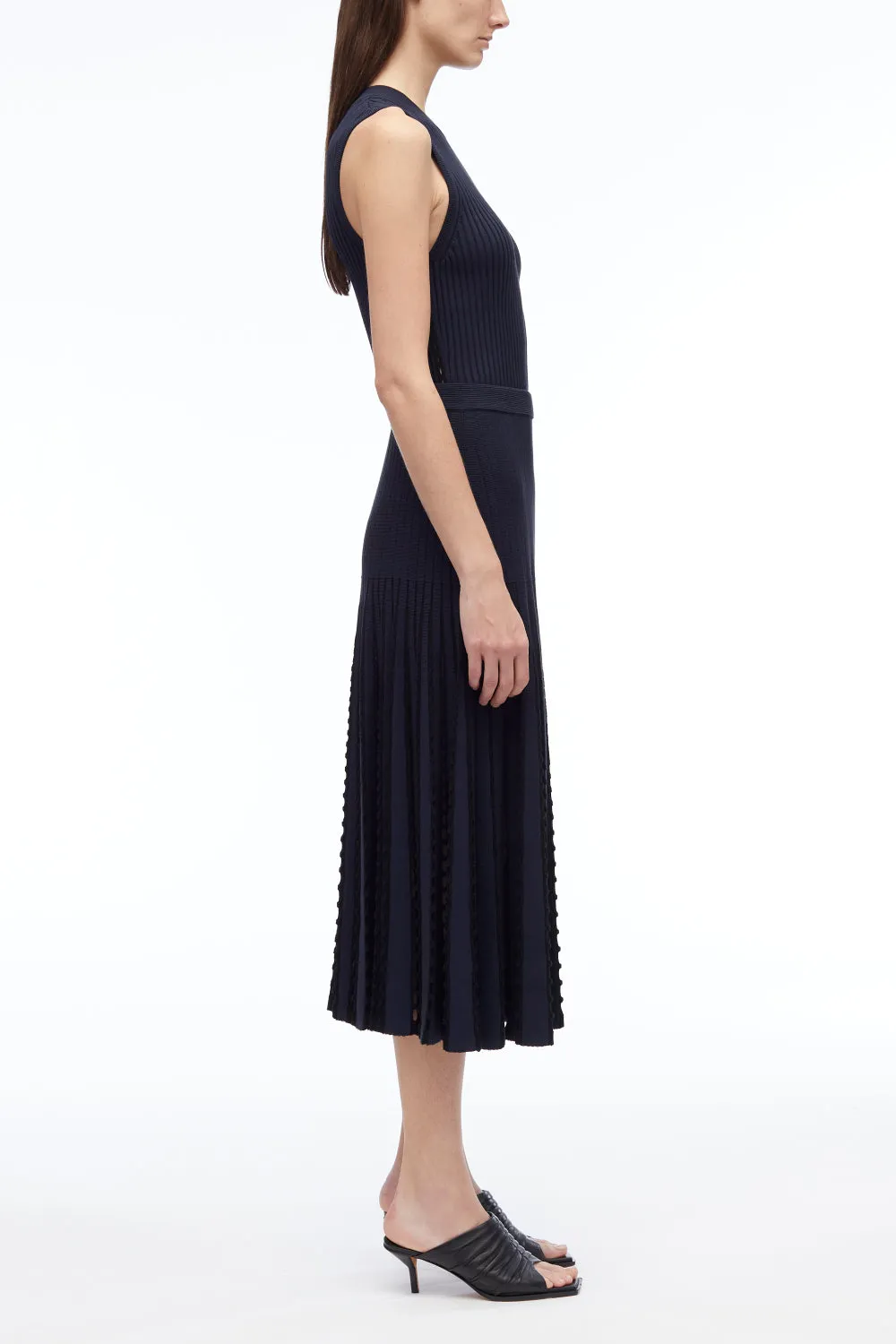 Pointelle Rib Midi Skirt