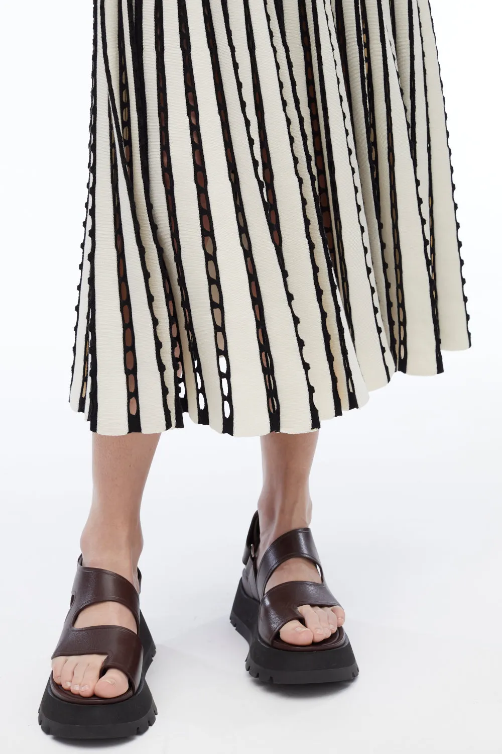 Pointelle Rib Midi Skirt