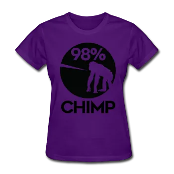 "98% Chimp" (black) - Women's T-Shirt