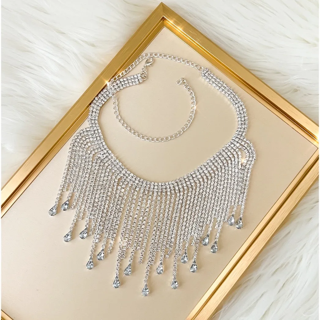 Remy Rhinestone Drop Necklace