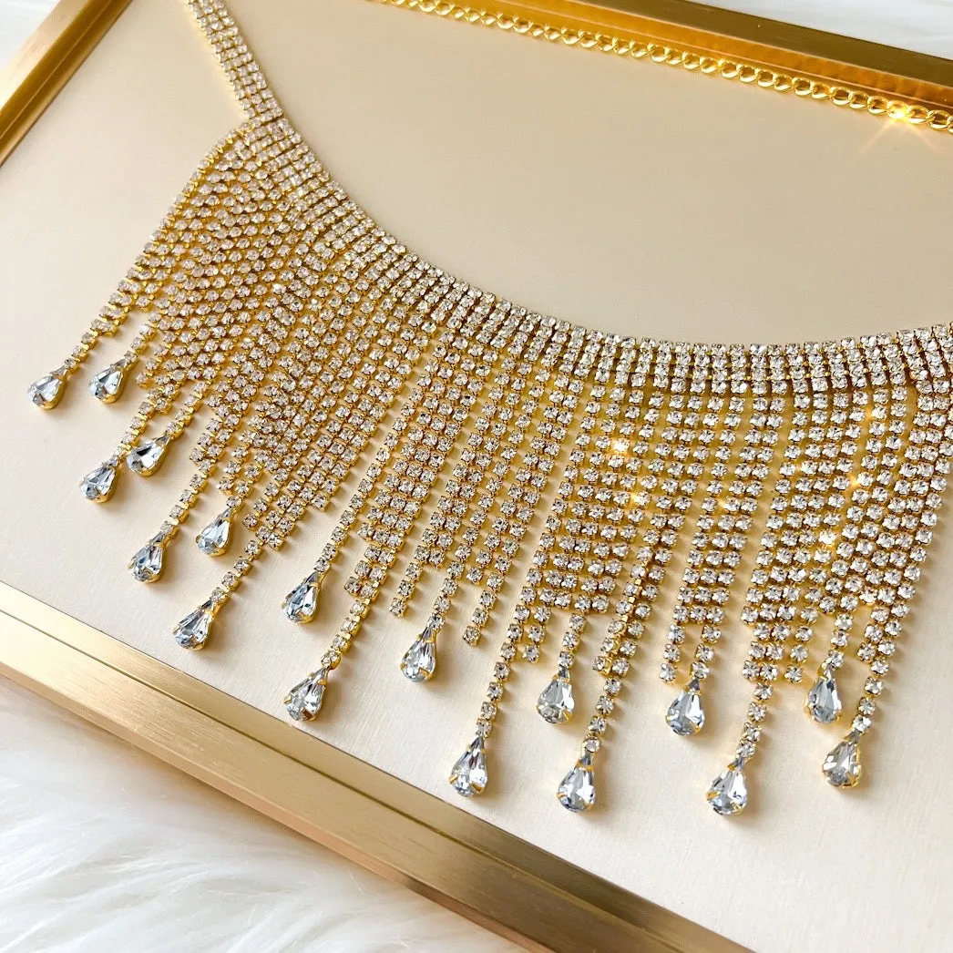 Remy Rhinestone Drop Necklace