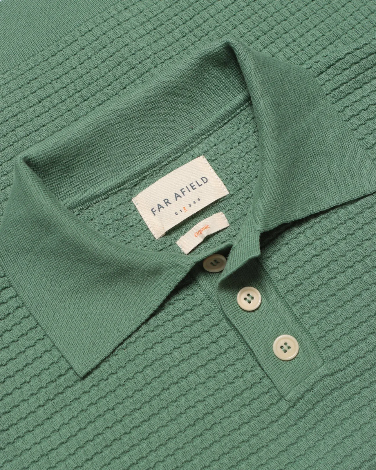 Renard S/S Waffle Polo - Green